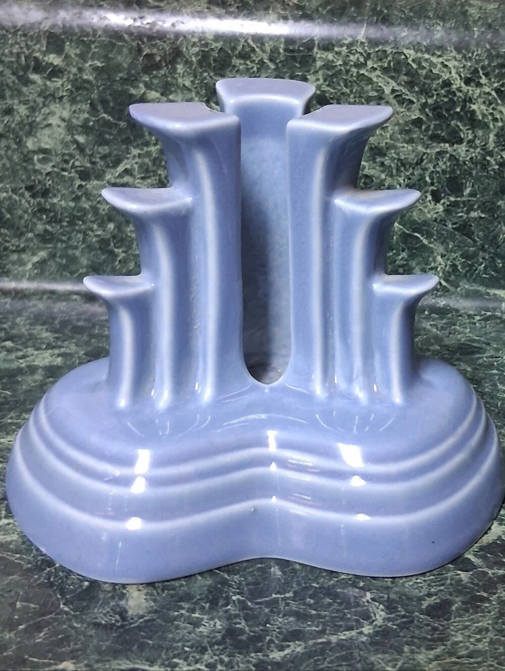 Fiesta USA Pottery Blue Tripod Candle Holder